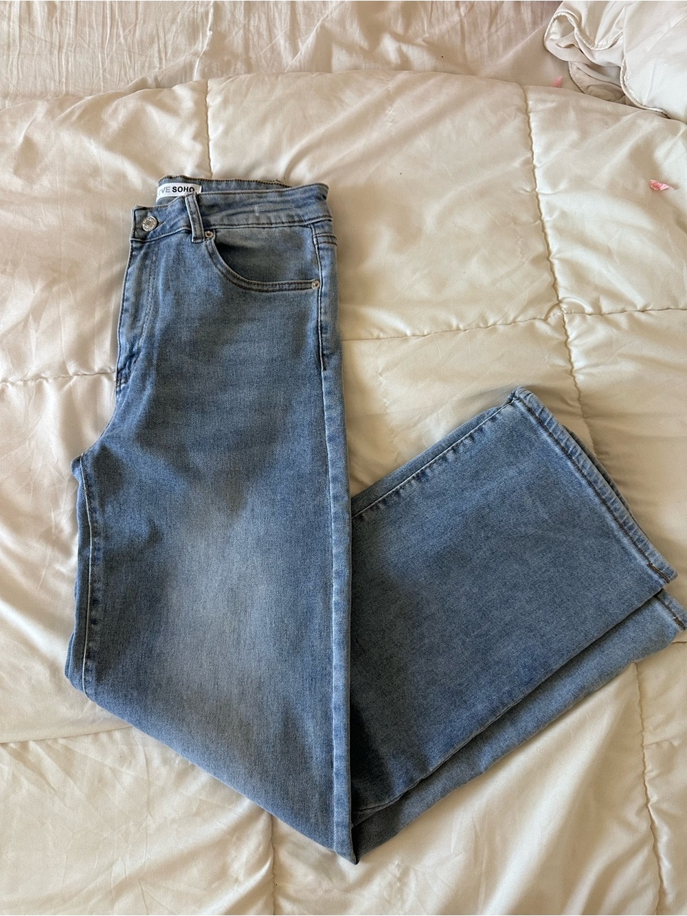 love soho light blue wash denim jeans